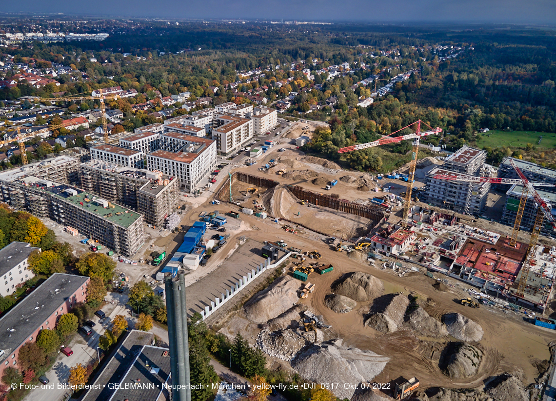 13.10.2022 - Baustelle Alexisquartier und Pandion Verde in Neuperlach